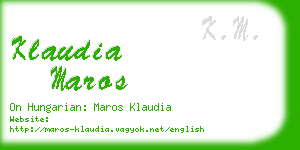 klaudia maros business card